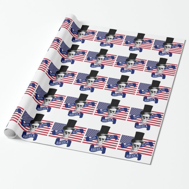 Patriotische amerikanische Flagge Geschenkpapier (Ungerollt)