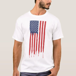 Patriotische amerikanische Flagge Graffiti T-Shirt