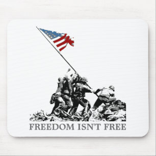 Patriotische amerikanische Flagge Iwojima Mousepad
