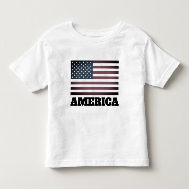 Patriotische amerikanische Flagge Kleinkind im Shi Kleinkind T-shirt (Vorderseite)