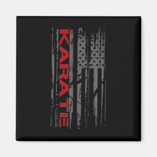 Patriotische Amerikanische Flagge Martial Arts Kar Magnet