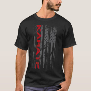 Patriotische Amerikanische Flagge Martial Arts Kar T-Shirt