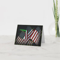 Patriotische Amerikanische Flagge/militärische Kar