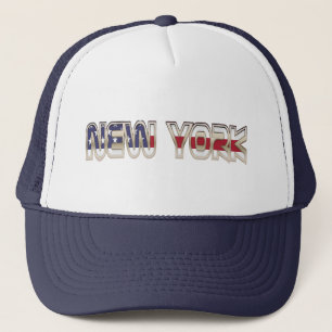 Patriotische amerikanische Flagge New York Truckerkappe