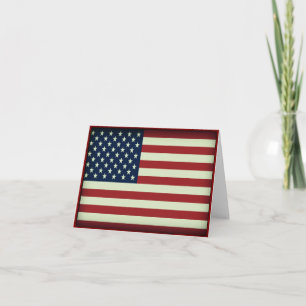 Patriotische amerikanische Flagge Notizkarte Karte