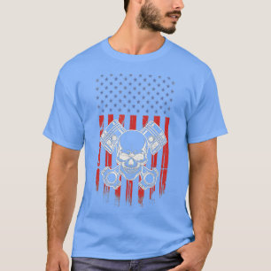 Patriotische amerikanische Flagge Pistole Muscle C T-Shirt