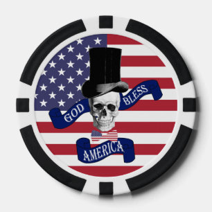 Patriotische amerikanische Flagge Pokerchips