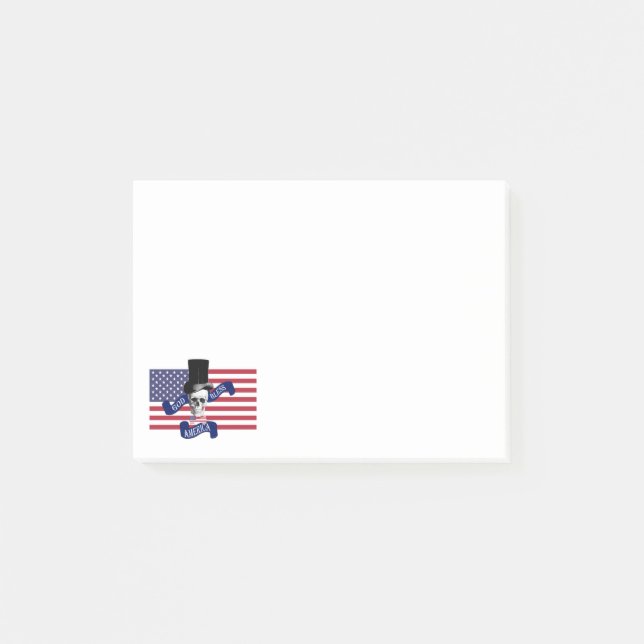 Patriotische amerikanische Flagge Post-it Klebezettel (Vorderseite)