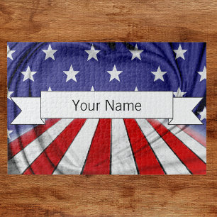 Patriotische amerikanische Flagge Puzzle