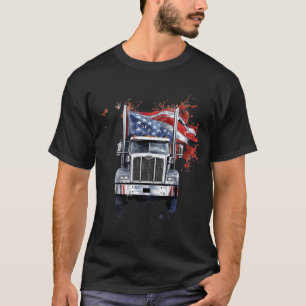 Patriotische Amerikanische Flagge Semi T-Shirt
