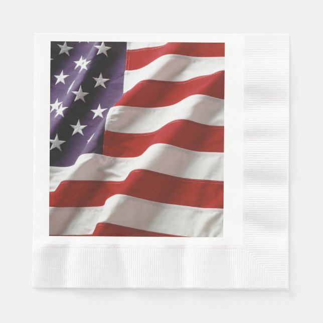 Patriotische amerikanische Flagge Serviette (Vorderseite)