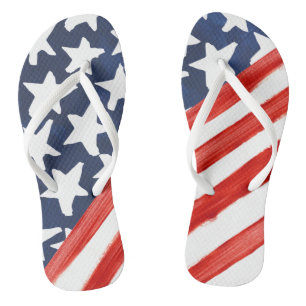Patriotische amerikanische Flagge Sterne Streifen Flip Flops
