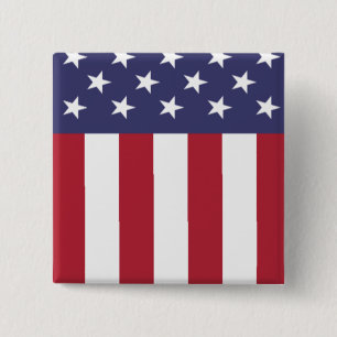 Patriotische amerikanische Flagge Sterne und Strei Button