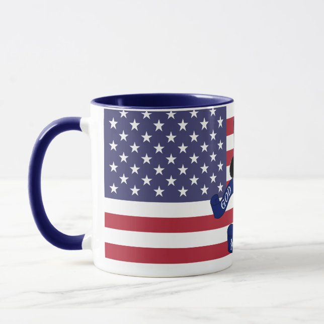 Patriotische amerikanische Flagge Tasse (Links)