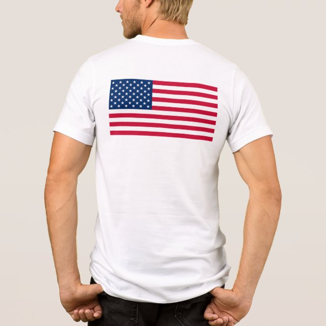 Patriotische amerikanische Flagge Tri-Blend Shirt (Rückseite)