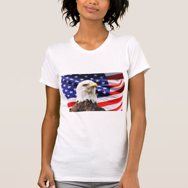 Patriotische amerikanische Flagge und amerikanisch T-Shirt (Vorderseite)