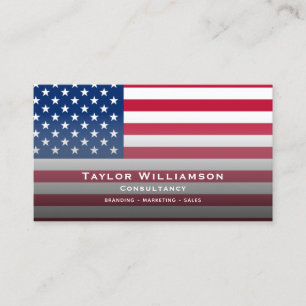 Patriotische amerikanische Flagge USA Amerika Vete Visitenkarte