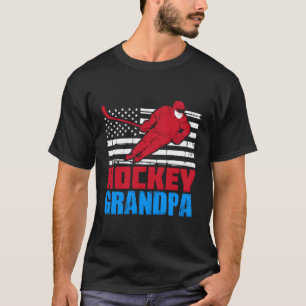 Patriotische amerikanische Flagge Usa Eishockey Op T-Shirt