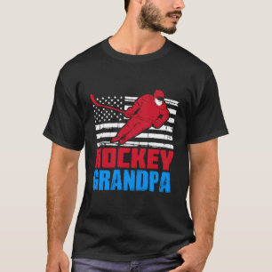 Patriotische amerikanische Flagge Usa Eishockey Op T-Shirt