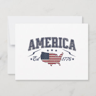 Patriotische amerikanische Flagge USA Est 1776 4.  Einladung