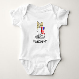 Patriotische amerikanische Flagge USA Papillon (Zi Baby Strampler