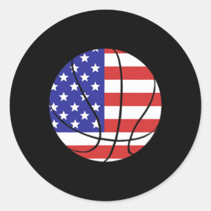 Patriotische amerikanische Flagge Vierte Juli Bysk Runder Aufkleber