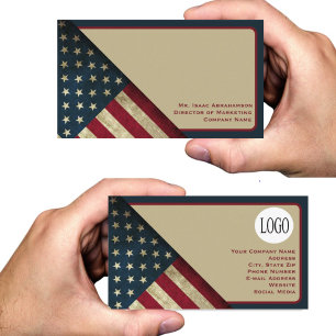 Patriotische amerikanische Flagge Visitenkarte