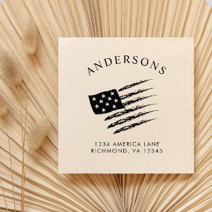 Patriotische amerikanische Flagge Zollrechtliche Gummistempel