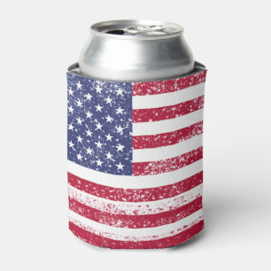 Patriotische amerikanische Flagge zum 4. Juli Dosenkühler