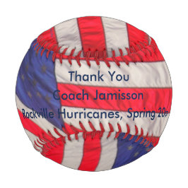 Patriotische amerikanische Flaggen, danke, Coach,  Baseball