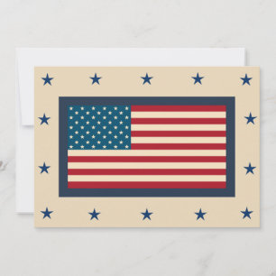 Patriotische amerikanische Flaggen-Einladungen Einladung