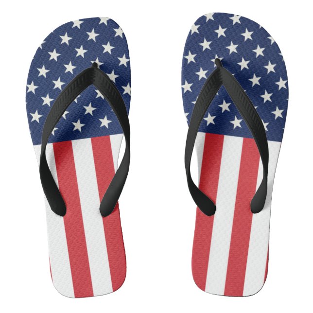 Patriotische amerikanische Flaggen US Flagge Flip Flops (Fußbett)