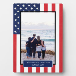 Patriotische amerikanische Flaggen US Flagge Fotoplatte