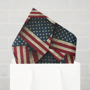 * Patriotische amerikanische Flaggenkunst Seidenpapier