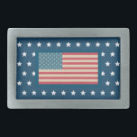 Patriotische amerikanische Flaggenstars Gürtelschn Rechteckige Gürtelschnalle<br><div class="desc">Das Design stammt aus der Originalkunst.</div>