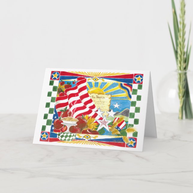 Patriotische amerikanische grüßenusa-Verfassung Karte (Vorderseite)