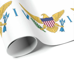 Patriotische Amerikanische Jungferninseln-Flagge Geschenkpapier