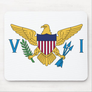 Patriotische Amerikanische Jungferninseln-Flagge Mousepad