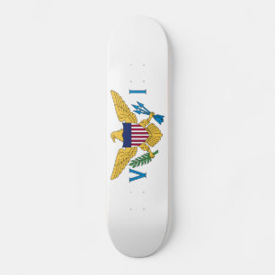 Patriotische Amerikanische Jungferninseln-Flagge Skateboard