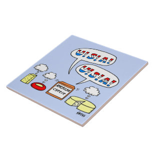 Patriotische amerikanische Käse USA Humore Fliese