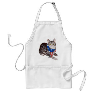 Patriotische Amerikanische Kurzhaar-Tabby-Katze Schürze