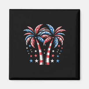 Patriotische amerikanische Palmen USA-Flagge Somme Magnet