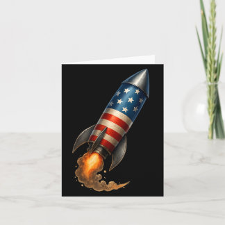 Patriotische amerikanische Rakete 4. Juli Unabhäng Karte
