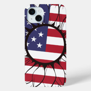 Patriotische amerikanische Sonnenblume Case-Mate iPhone Hülle