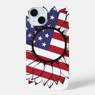 Patriotische amerikanische Sonnenblume Case-Mate iPhone Hülle