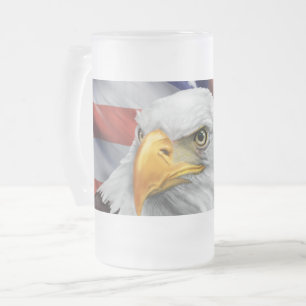 Patriotische amerikanische Tasse Bald Eagle Glass