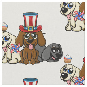 Patriotische Amerikanische Unabhängigkeitstag Hun Stoff