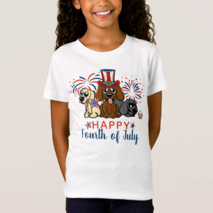 Patriotische Amerikanische Unabhängigkeitstag-Hund T-Shirt