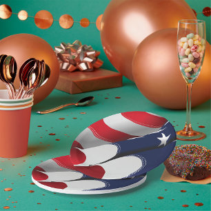 Patriotische amerikanische US Flagge für Flaggenge Pappteller