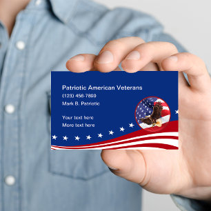 Patriotische amerikanische Veteranen, die gedient Visitenkarte